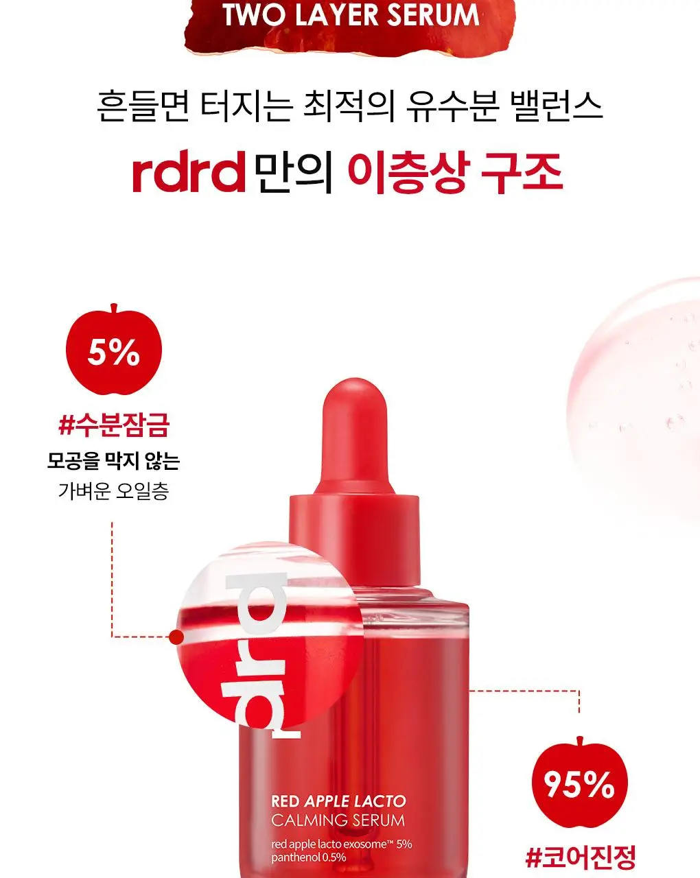 [NEW/단독기획] rdrd 레드 애플 락토 진정 세럼 30ml 응급진정 KIT 기획 상세페이지 16